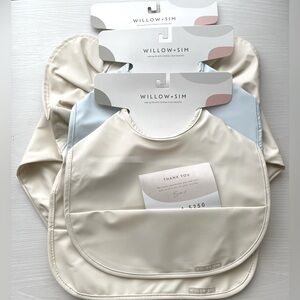 WILLOW + SIM Sleeved Simba Ruffle & Simba Baby Bibs Foodcatcher